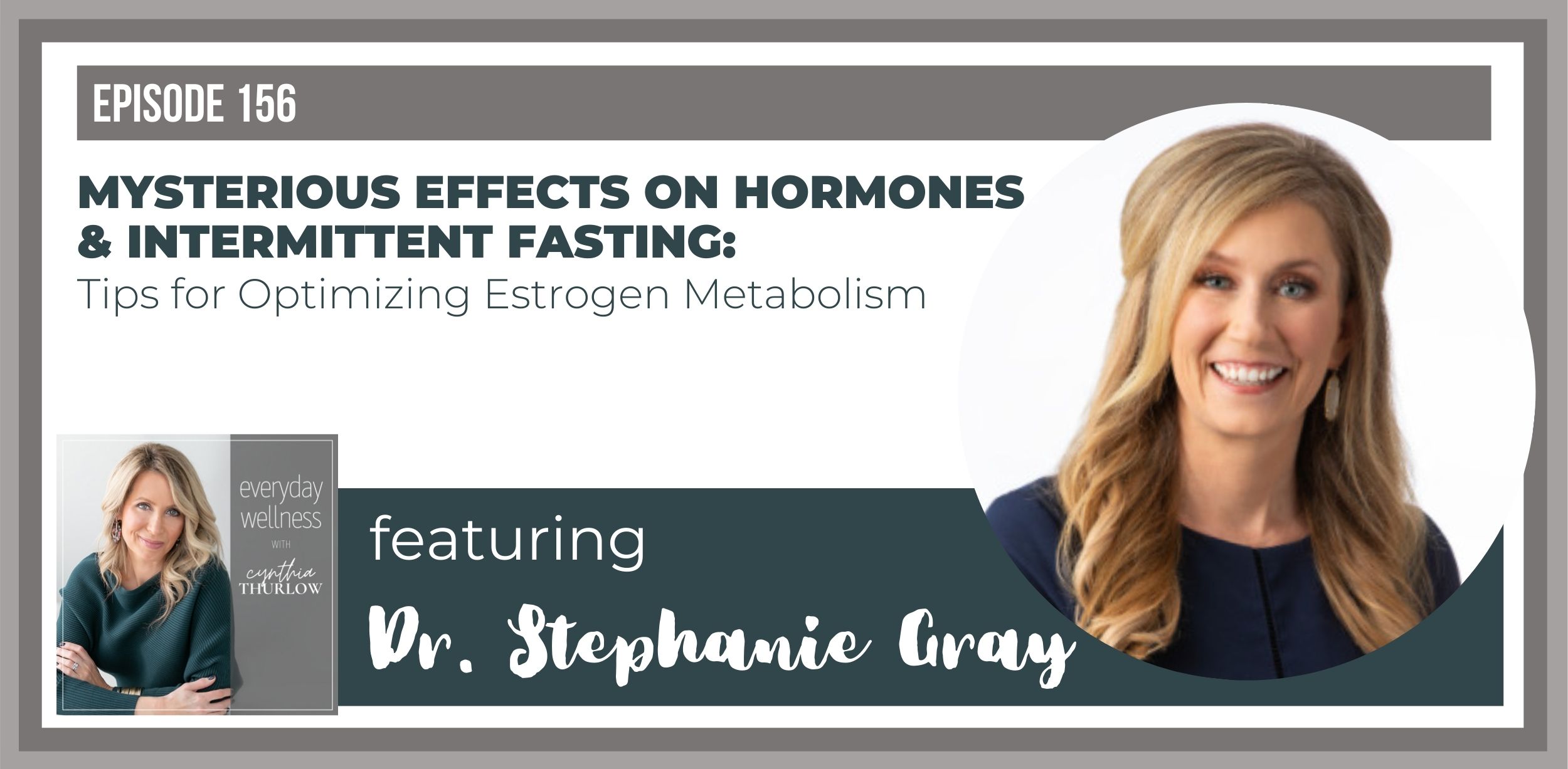 Dr. Stephanie Gray on the Everyday Wellness Podcast with Cynthia Thurlow